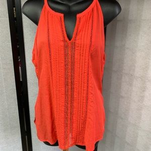 Orange Cotton Tank Top